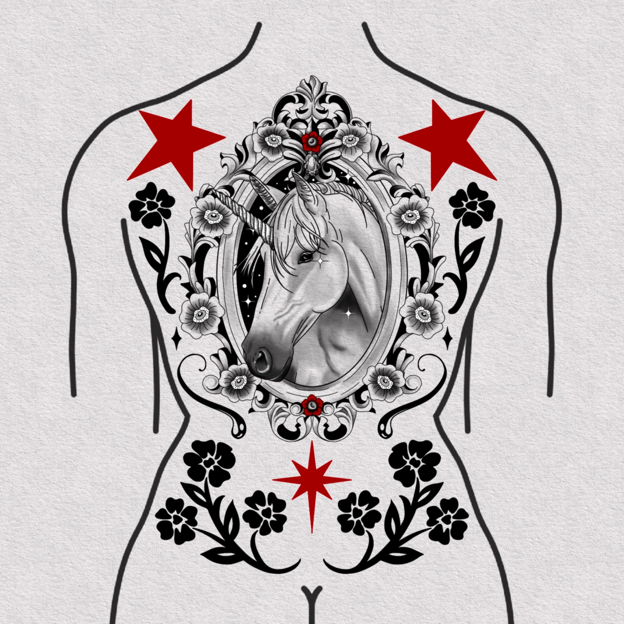 Unicorn Back Piece