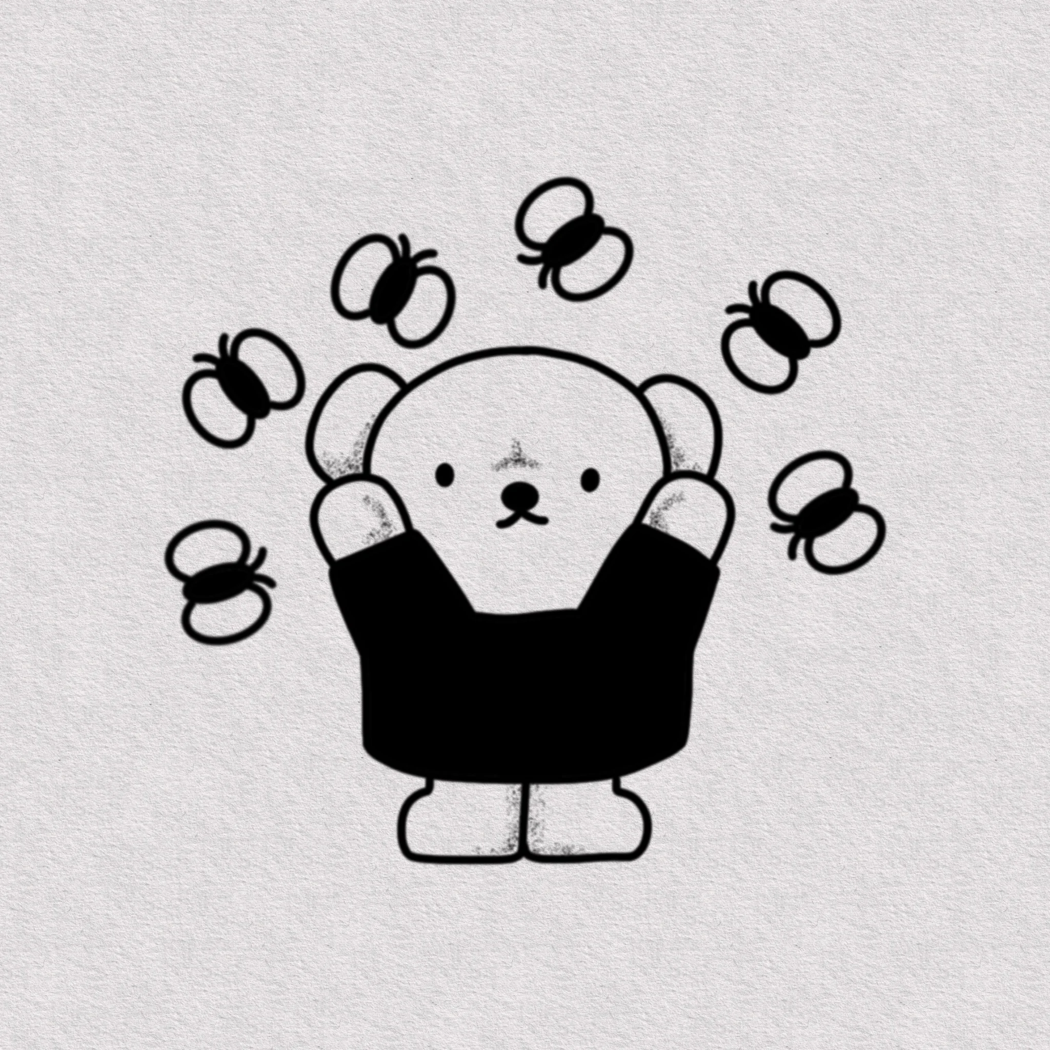 Borris Bear Butterflies $100