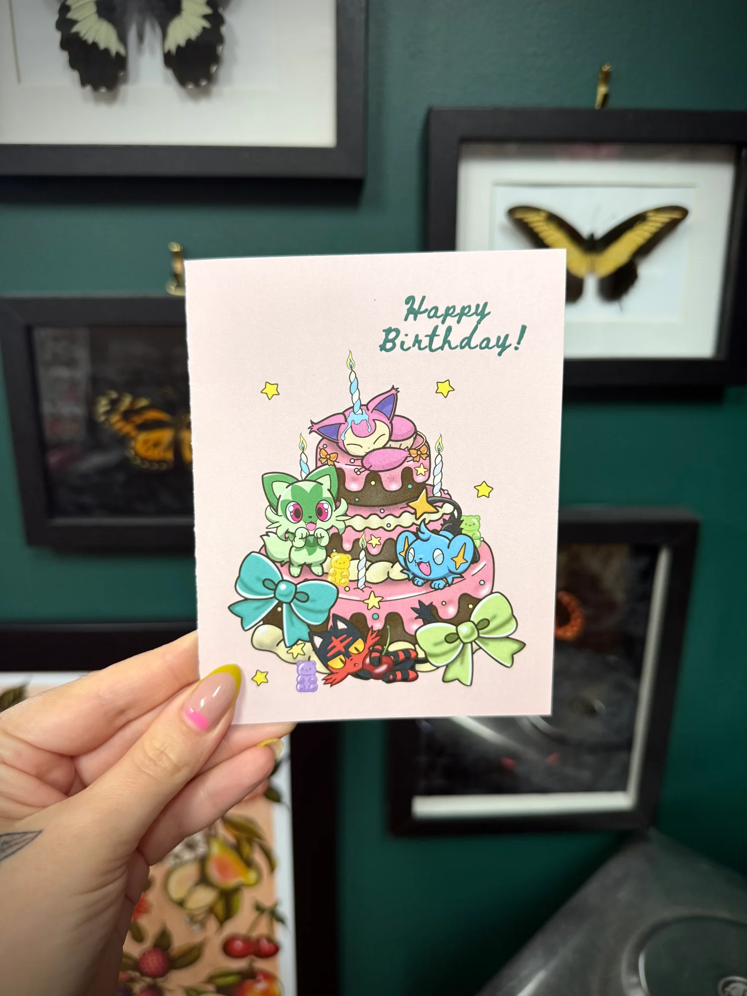 Poké Cat Birthday Card