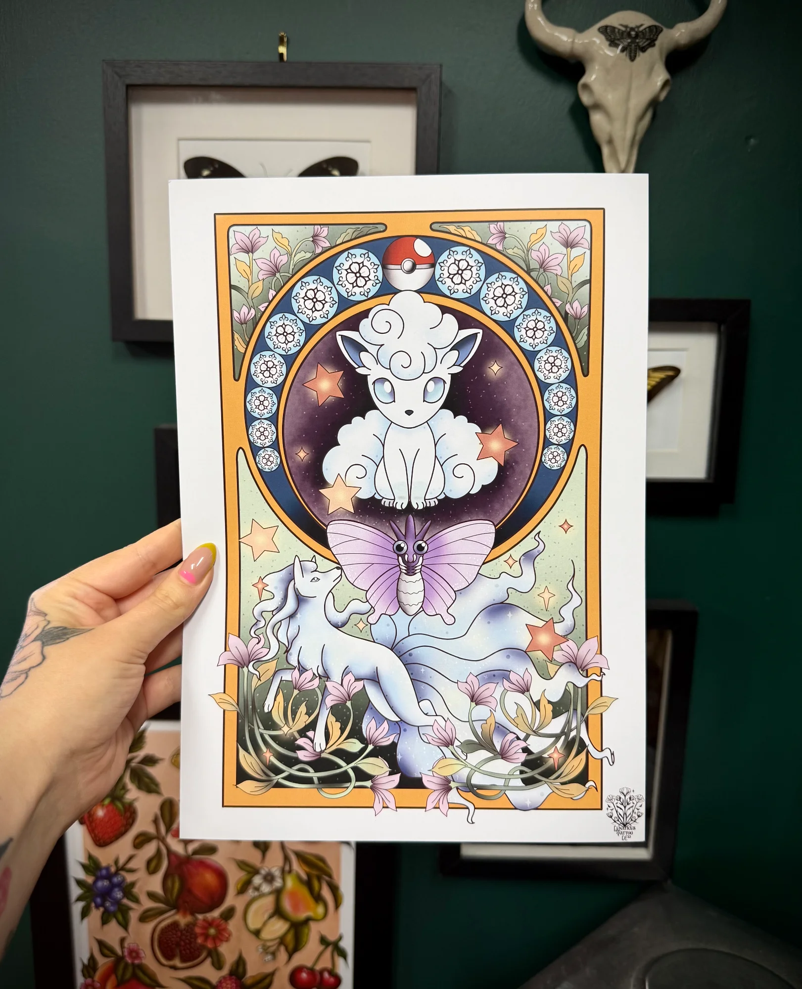 Alolan Vulpix Art Print (A4)