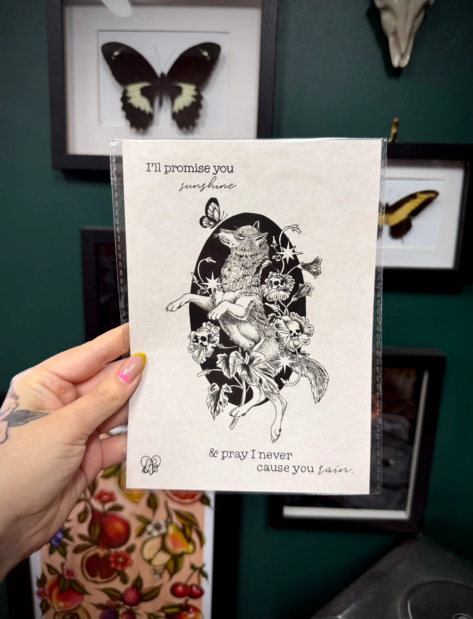 Fantasy Wolf Art Print (A5)